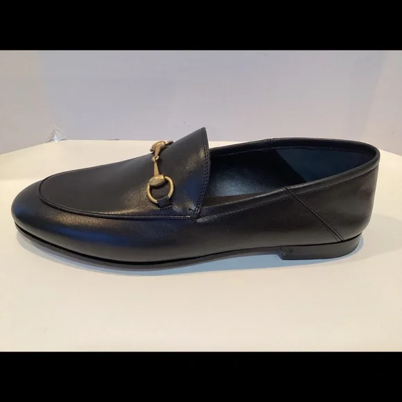 GUCCI BRIXTON LEATHER HORSEBIT LOAFERS WITH BOX - Picture 11 of 13